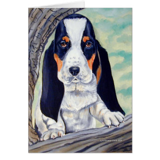 Tarjetas de cachorro con hondo