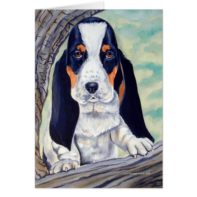 Tarjetas de cachorro con hondo (Frente)