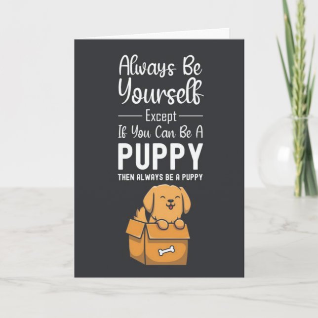 Tarjetas de cachorros lindos Perro divertido Humor (Anverso)