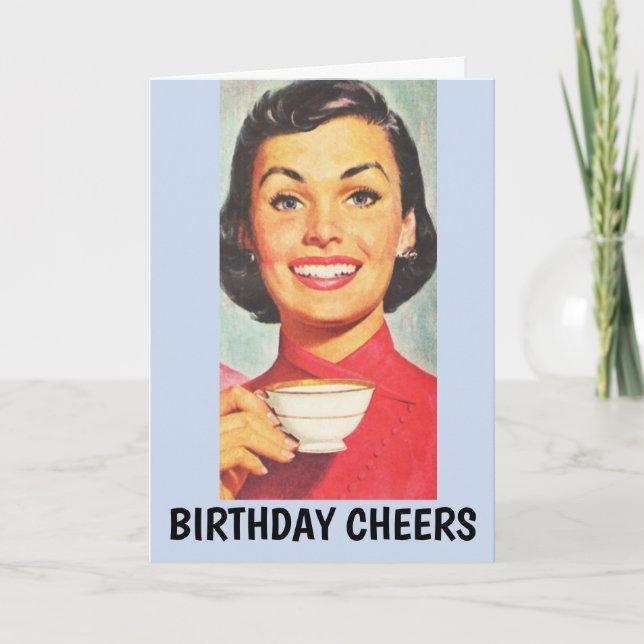 TARJETAS DE CAFÉ DE CUMPLEAÑOS PARA MUJERES DE RET (Anverso)