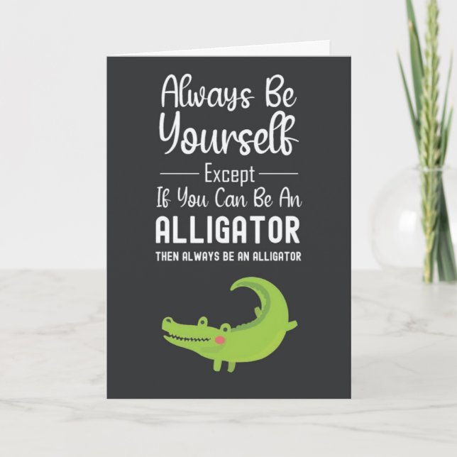 Tarjetas de Caimán Adorable Humor Divertido Cómico (Anverso)