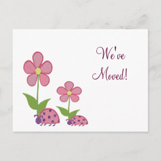Tarjetas de cambio de dirección de mariquita