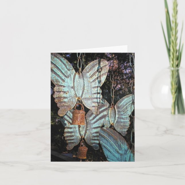 Tarjetas de campana de viento de mariposa (Anverso)