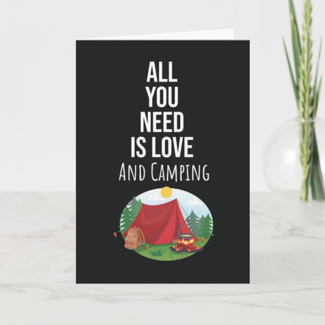 Tarjetas de Camping Lindas Novedad Única Genial (Anverso)