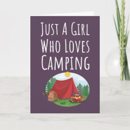 Tarjetas de Camping Rosadas Lindas para Niñas Bebé