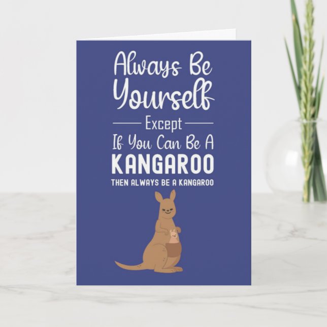 Tarjetas de canguros lindos Humor de animales dive (Anverso)