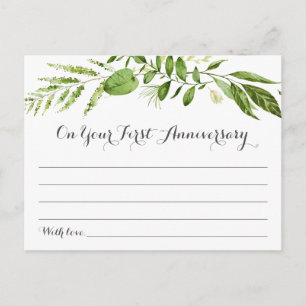 Tarjetas de cápsula de tiempo Boda verde, vegetaci