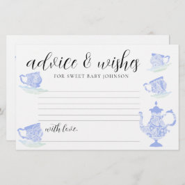 Tarjetas de cápsula de tiempo de Baby Shower Tea C