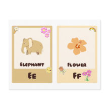 Tarjetas de caracteres alfabéticos, tarjetas de ed