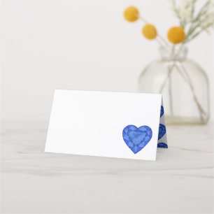 Tarjetas de carné de arte de color azul zafiro