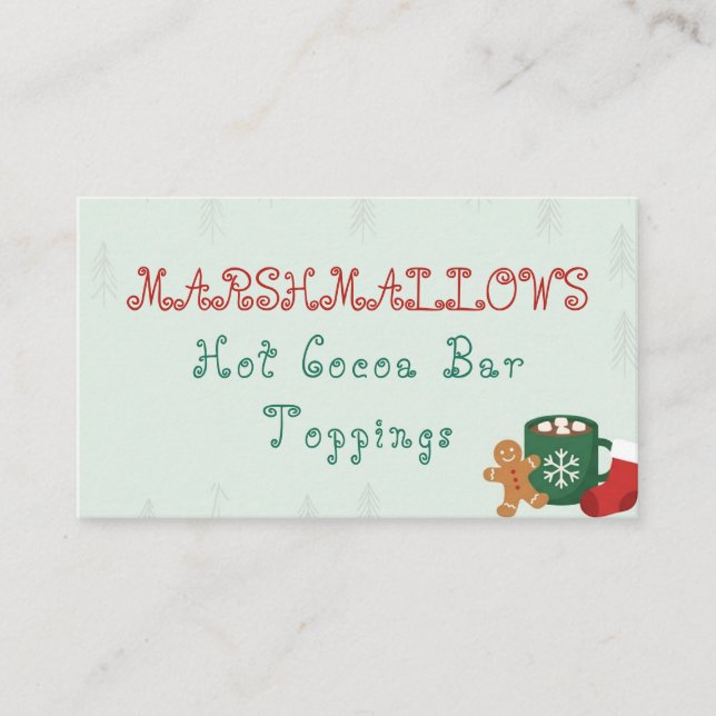 Tarjetas de carpa de cacao caliente para fiesta de (Anverso)
