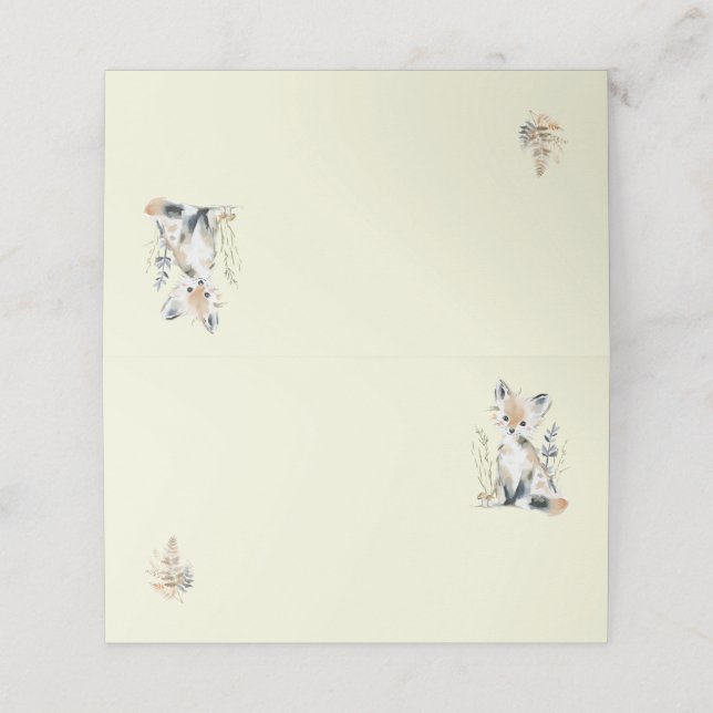 Tarjetas de carpa de comida para primer cumpleaños (Exterior desplegado)