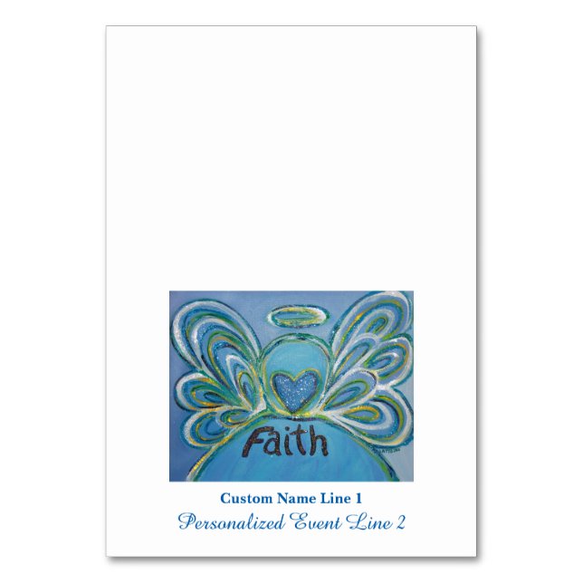 Tarjetas de carpas Faith Inspirador Word Angel Tab (Anverso)