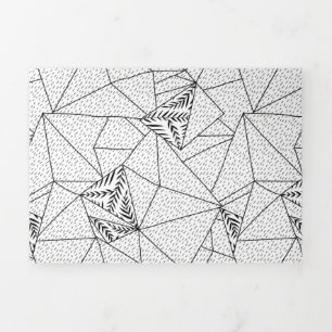 Tarjetas de Carta Plegables en Tríptico   Diseño P