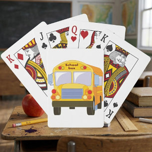 Tarjetas de Cartas de Autobús Escolar Amarillo