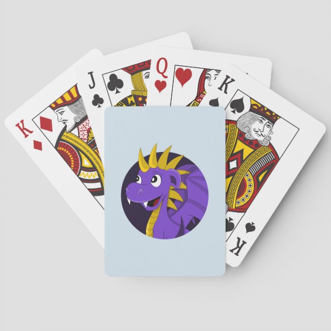 Tarjetas de cartas de dragón púrpura de dibujos an (Reverso)