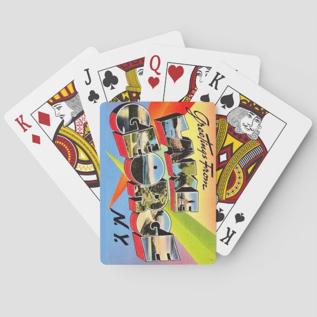 Tarjetas de Cartas de Postal Retro de Lago George (Reverso)