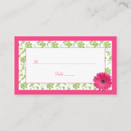 Tarjetas de casa de boda verde Daisy Gerber color 