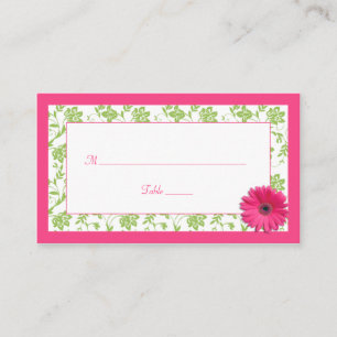 Tarjetas de casa de boda verde Daisy Gerber color