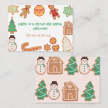 Tarjetas de celebración de cookies para navidades
