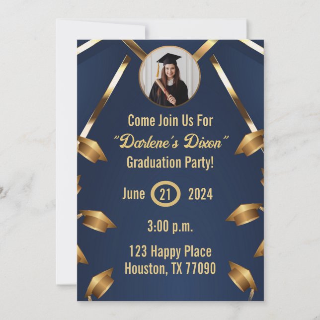 Tarjetas de celebración de la graduación del perso (Anverso)
