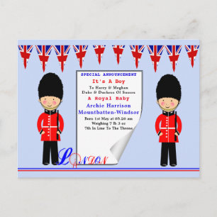 Tarjetas de celebración del bebé real