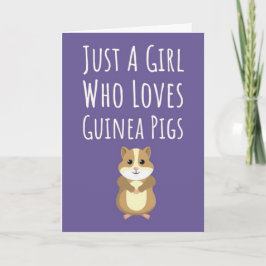 Tarjetas de Cerdito de Guinea Rosado Lindo para Ni