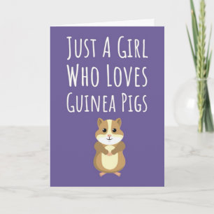 Tarjetas de Cerdito de Guinea Rosado Lindo para Ni