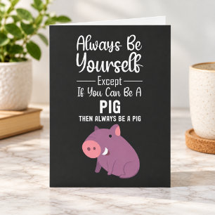 Tarjetas de Cerdo Adorable Humor Divertido Animale