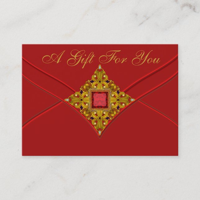 Tarjetas de certificado de regalo de negocio de or (Anverso)