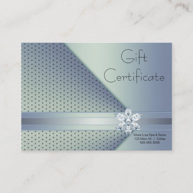 Tarjetas de Certificado de Regalo Empresarial Blue (Anverso)