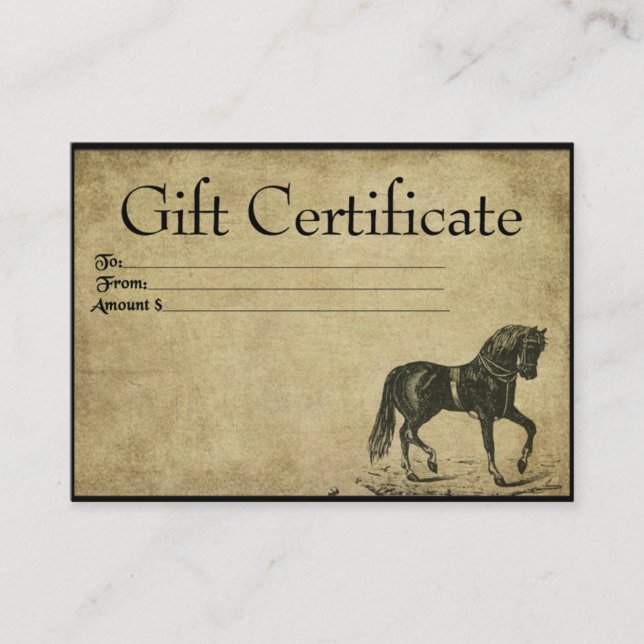 Tarjetas de certificado de regalo Prim. (Anverso)