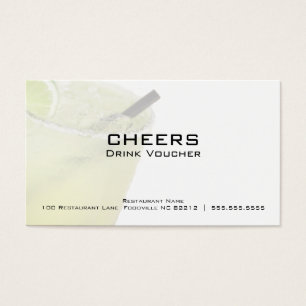 Tarjetas de cheques de descuento para bebidas de n