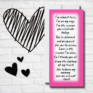 Tarjetas de chica para ducha de bebé citas inspira