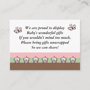 Tarjetas de cierre de Baby Shower