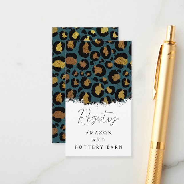 Tarjetas de cierre de impresión Leopardo - Chita (Anverso/Reverso In Situ)