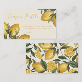 Tarjetas de cierre de limón Baby Shower Diaper Raf