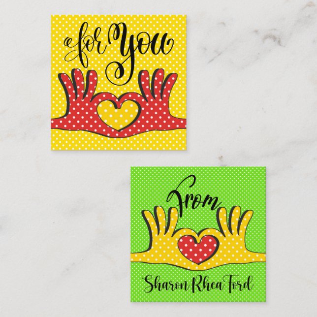 Tarjetas de cierre de puntos de polka de Poppin' (Anverso / Reverso)