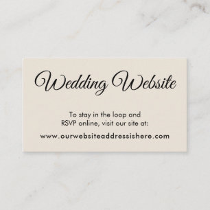 Tarjetas de cierre de sitio web de un Boda de crem