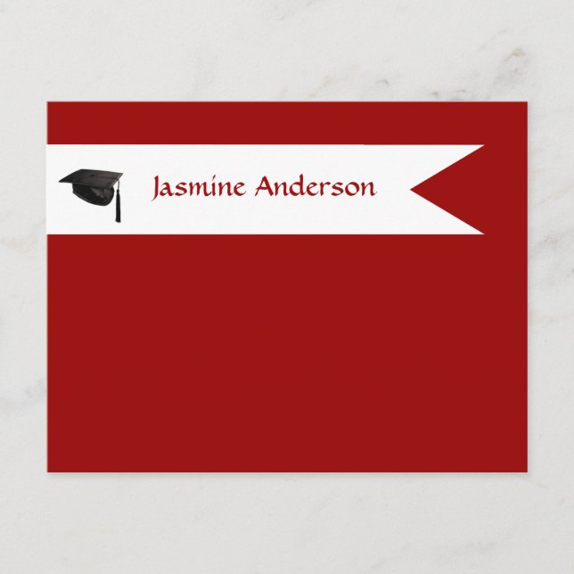 Tarjetas de cierre rojas para adultos (Anverso)