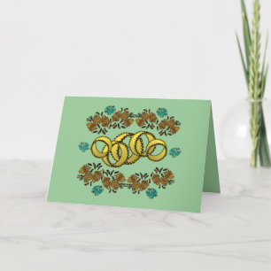 Tarjetas de cinco anillos de oro