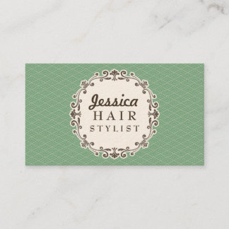 Tarjetas de cita Aqua Pattern Hair Stylist