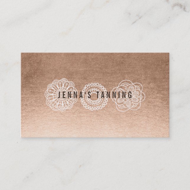 Tarjetas de cita de Bronze Tanning Salon (Anverso)