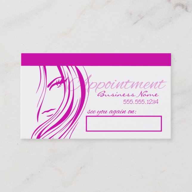 Tarjetas de cita de Hair Salon (Anverso)
