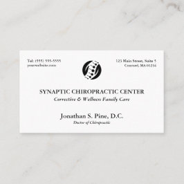 Tarjetas de cita de quiropráctica de diseño tradic