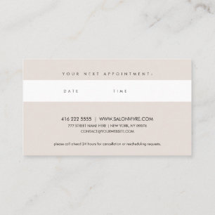 Tarjetas de cita de salón Stripes mínimos