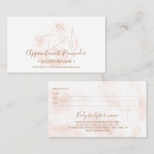 Tarjetas de cita de spa de contorneado de escultur
