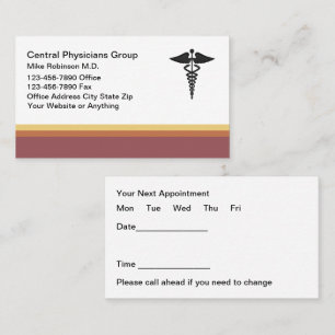 Tarjetas de cita de un Médico simple y moderno