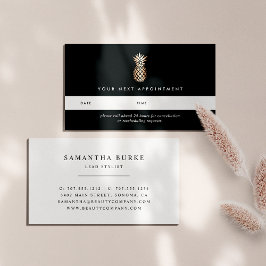Tarjetas de cita elegantes de piña de cobre