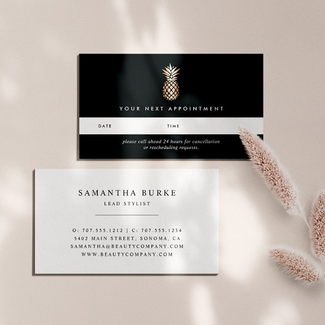 Tarjetas de cita elegantes de piña de cobre (Subido por el creador)